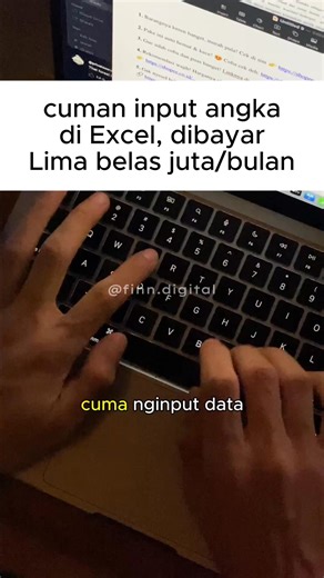 “Kerjanya cuma input data… tapi gajinya 12 juta sebulan. Awalnya gue juga gak percaya. Gue pikir ini kerjaan receh yang dibayar murah. Tapi pas gue coba, ternyata kerjanya simpel banget. Dikasih file, gue tinggal masukin data ke sistem. Gak perlu mikir, gak perlu skill aneh-aneh — yang penting teliti. Kerja cuma 3–4 jam sehari dari rumah, tapi pas gajian… transferan masuk 12 juta. Gue sampe mikir, ini beneran cuma input data doang loh. Sekarang gue malah handle beberapa project sekaligus, semuan