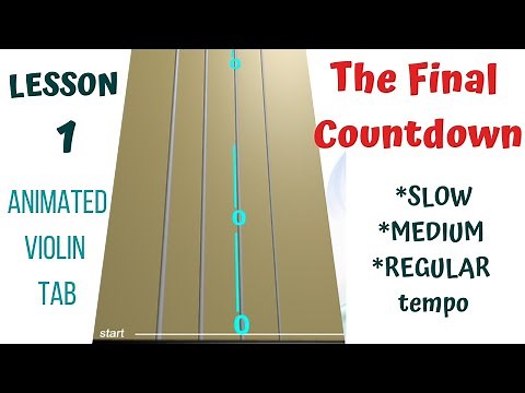 🔴 THE FINAL COUNTDOWN... 3️⃣ 2️⃣ 1️⃣ 🔥 VIOLIN TAB 🎻🔢 LESSON 1-3. 🎸 HERO 4🎻.#hum #sing #play -Along