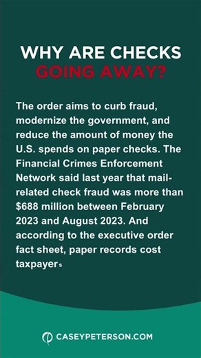 The Government is ENDING Paper Checks. Here's What that Means for You.