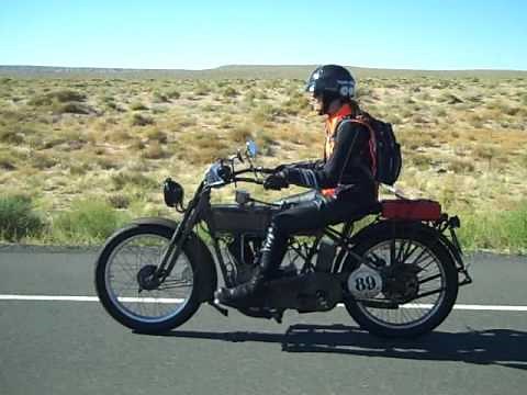 Cris Sommer Simmons 1915 Harley Jim Petty 1915 Indian Motorcycles at Speed