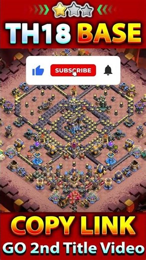 Unbeaten TH18 WAR + CWL Base Layout 🔥Clash of Clans #clashofclans