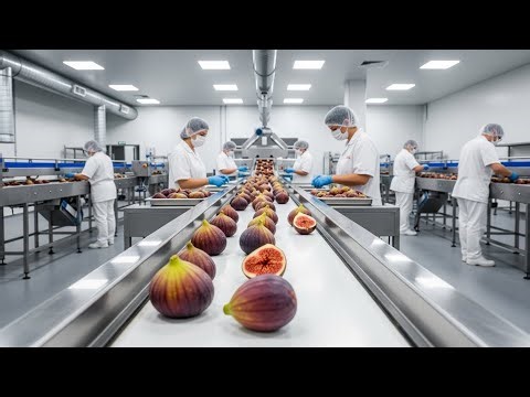 Inside the Fig Processing Factory – Modern Factory Process (Full Process)