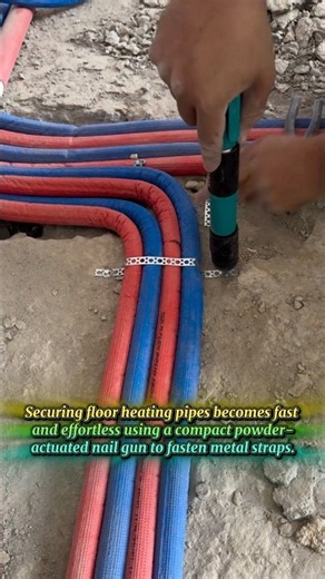 How To Fasten Floor Pipe Straps Quickly Using Powder Tool