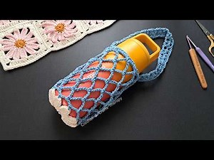 Crochet Water Bottle Holder Tutorial 💖 NO SEW 💖 Easy and Cute 💖 Crochet & Crafts Therapy