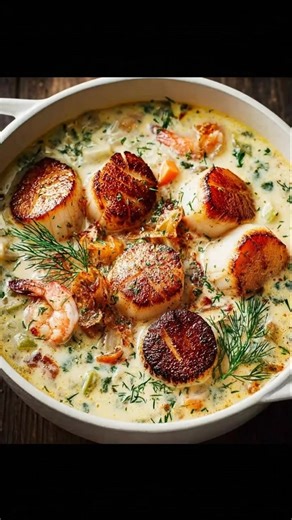 1.6K views · 14 reactions | Creamy Seafood Chowder with Seared...