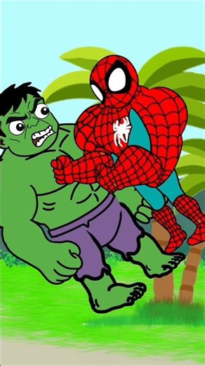 हल्क स्पाइडरमैन की बेस्ट फाइट वीडियो hulk ki video hulk wala cartoon #shorts #spiderman #hulk