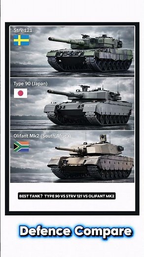 Strv 121 vs Type 90 vs Olifant Mk2 Modern Battle Tanks