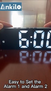 Watch Ankilo Digital Clock LED Desktop Alarm Clock for Bedroom on Amazon Live