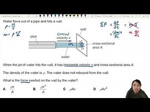 MJ22 P11 Q8 Jet of Water Force | May/June 2022 | Cambridge A Level 9702 Physics