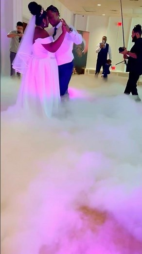 First dance… with a surprise gender reveal 💙💗 #Shorts #WeddingShorts#FirstDance #GenderReveal