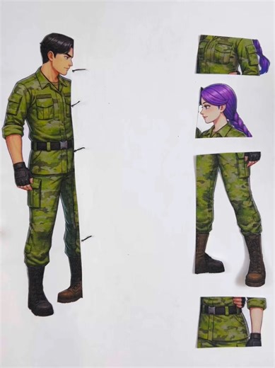 Jinu X Rumi K-pop Military Dance Trend 😍 Крор Demon Hunters ☺️ #kpopdemonhunters #kpop #artwork #puzzle #viral