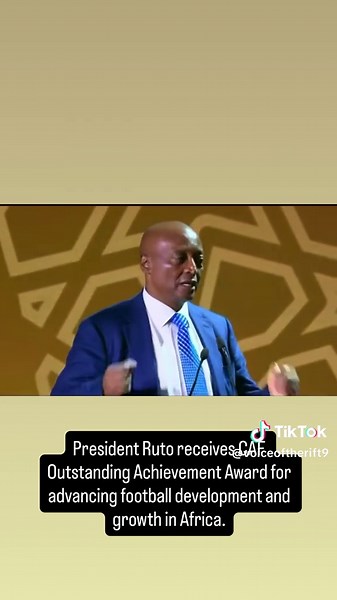 President William Ruto receives the CAF President’s Outstanding Achievement Award — a major continental honour celebrating his leadership and commitment to African football. 🇰🇪🏆🔥 @State House Kenya #CAF #kenyantiktok🇰🇪 #Sports #Ruto #creatorsearchinsights