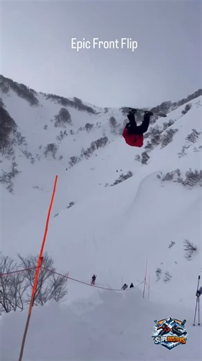 Slopebusters on Instagram: "A front flip on a snowboard is one of the wildest tricks you can throw, because you’re rotating forward—head-first—into the air with nothing but confidence and timing to bring you back to the snow. It starts with a strong pop off the lip, a quick tuck, and total commitment as the world flips upside down in front of your eyes. You have to spot the landing fast and open up at the perfect moment, or the trick can go wrong in a hurry. When it’s done right, though, it look