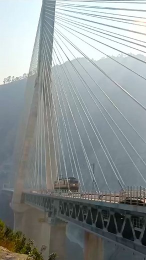 286K views · 10K reactions | 1st electric engine rolling through Tunnel No. 1 & the Anji Khad Cable Bridge. J&K #indianrailways #first #cable #bridge #engineering #marvel #train #travel #technology #innovation #experience #infrastructure #future #india #jammu #kashmir | Ashwini Vaishnaw | Facebook