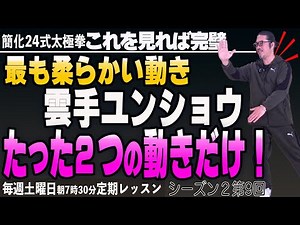 ２つの動きだけ！最も柔らかい動き雲手・横への移動方法【太極拳レッスン】詳しい説明！簡化24式太極拳。初心者からベテランまでの中村げんこうの太極拳、シーズン２第9回【毎週土曜日】中医学・健康・瞑想・養生