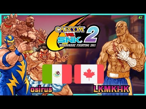 Capcom Vs. SNK 2 || osirus 🇲🇽 VS 🇨🇦 LKMKHK || FLYCAST FIGHTCADE 2