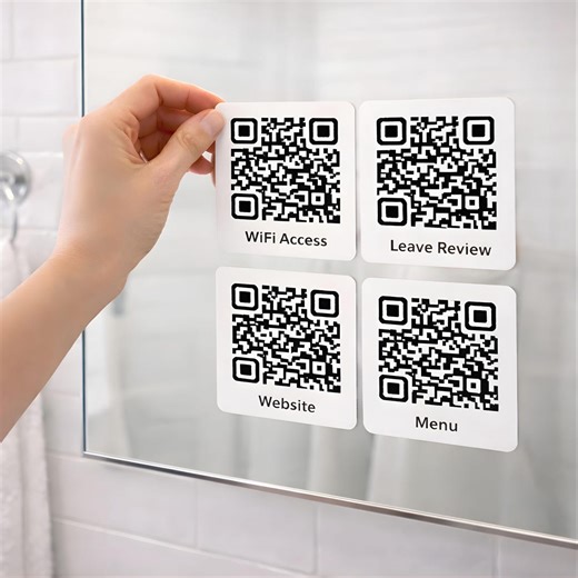 Custom QR and Text Vinyl Sticker | Upload Your Logo or Image - Etsy