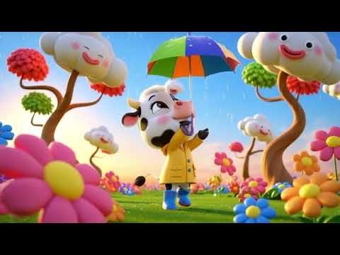 Baby Cow On A Rainy Day | Popular Nursery Rhyme For Kids | Sing Along With Kids