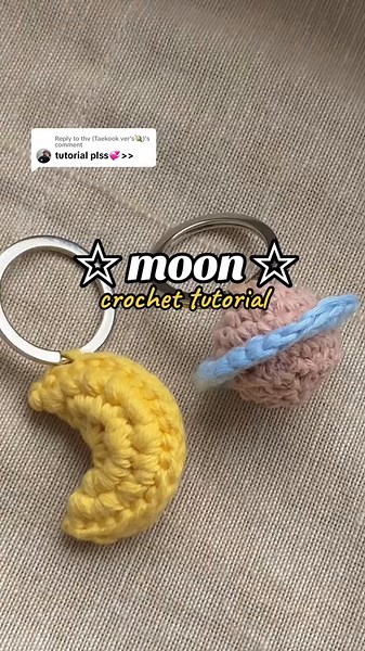 Crochet Moon Keychain Tutorial | Easy Crochet Ideas