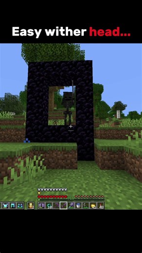 Easy wither head... #minecraft