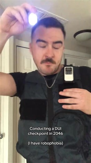 DrewTube on Instagram: "It’s written in your code #robo #robot #ai #clanker #comedy #cop #police #cops"