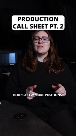 Production Call Sheet Pt. 2