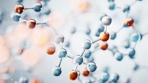 Abstract 3D Molecular Structure Rotating Background Loop