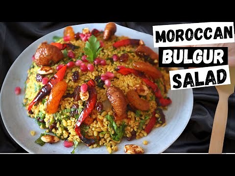 NEW MOROCCAN INSPIRED BULGUR RECIPE - Healthy Bulgur Wheat Salad with Sweet Potato - Bulgar Pilaf