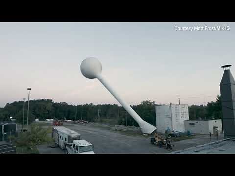 Water tower at site of Gelman Sciences in Scio Township demolished