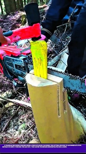 A Simple Solution for a Completely Stuck Chainsaw #smart #ideas #trending #engineering #forest #work