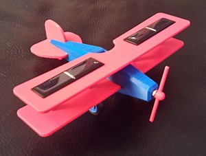 #3DPrinted solar-powered toy airplane #3DThursday #3DPrinting