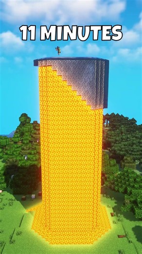 Minecraft Tower At Different Times🤔 #shorts