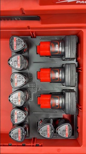 Your PACKOUT drawer needs this M12 battery setup🔋 #milwaukeetools #milwaukeepackout #tools4life