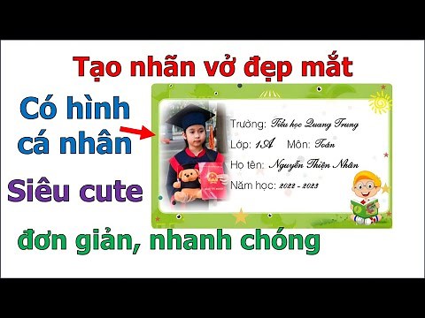 Cách làm tạo nhãn vở đẹp mắt cute có hình cá nhân. Tạo nhãn vở Online ❤ Việt Nam Channel ❤