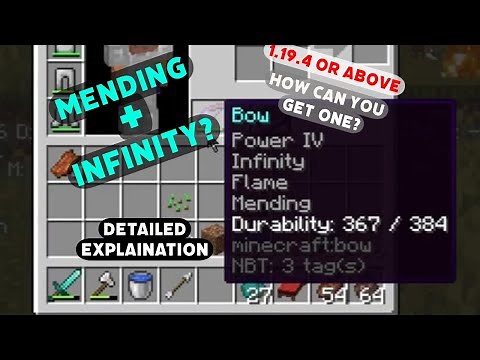 How To Get MENDING+INFINITY On a Bow WITHOUT Command/Hack | Survival | Its a Feature | Java/Bedrock