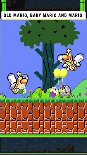 When Enemies Love Old Mario, Baby Mario #mario #oldmario #babymario #supermario #shorts