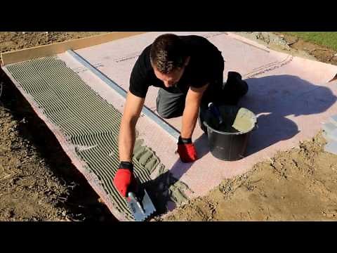 POSE DE DALLES A LA COLLE