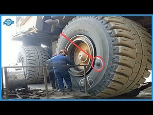 How To Properly Patch A Punctured Super Big Tire | Tyre Repair. Production Process Of Truck Wheel