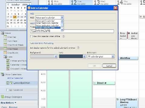 Setting up a Google Calendar to view in Lotus Notes