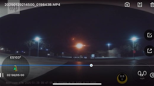 1.2M views · 6.3K reactions | Exclusive dash-cam video obtained by The Washington Post shows a previously unseen angle of the moment a plane and helicopter collided over the Potomac River on Wednesday night. https://wapo.st/4jvHYCV | Washington Post | Facebook