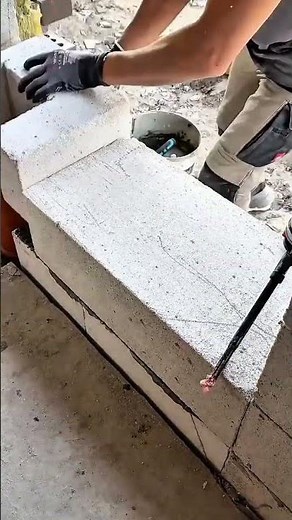 installation of hebel bricks with silen material and cement mixture