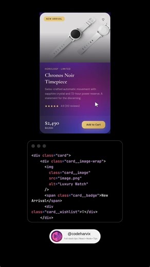 🔥 I Built a Glass Card in Pure HTML & CSS