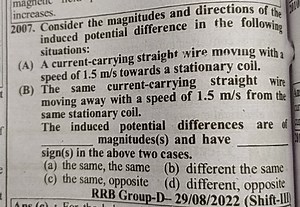 Consider the magnitudes and directions of the induced potential... | Filo