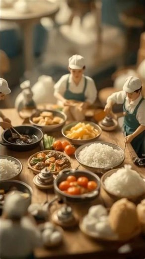 🍳 They’re Tiny… But Cook Like Giants 🤯 | ASMR AI Cooking