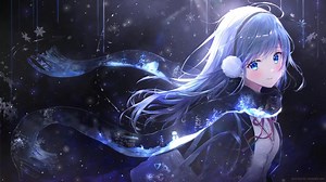Winter Anime Girl Live Wallpaper - MoeWalls