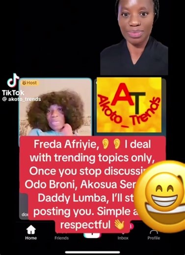 Freda kwabota sends warning to a blogger