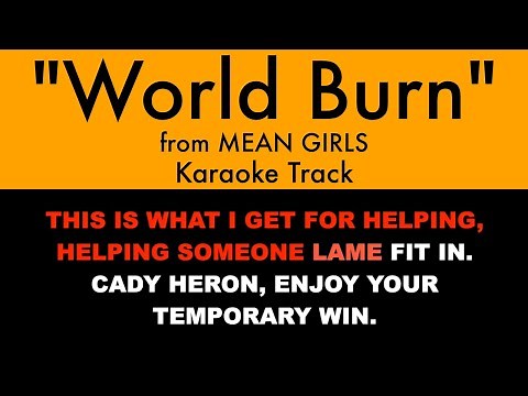 "World Burn" (Karaoke) – Mean Girls | Lyrics on Screen