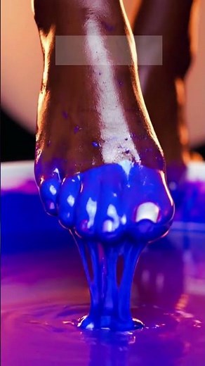 ASMR Foot 10: Indigo Paint 💙😍