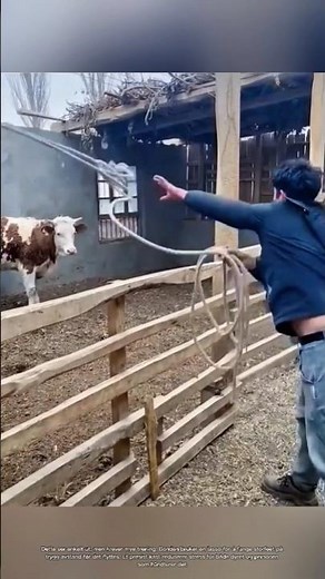 How Ranchers Catch Cattle with a Lasso Rope #rurallife #livestocklife #farm