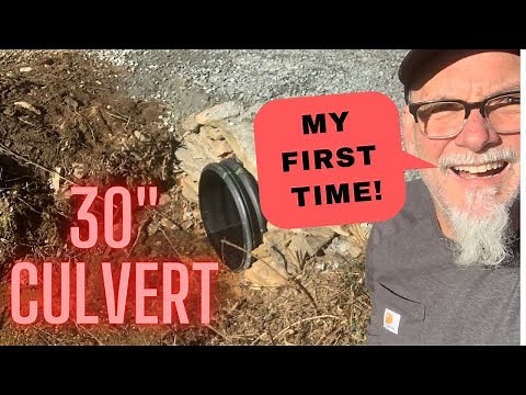 How to install a 30" Culvert in a creek in 4K
